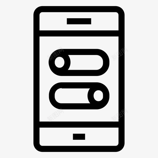 手机按键iphone图标svg_新图网 https://ixintu.com iphone 手机 手机功能线 按键 智能手机