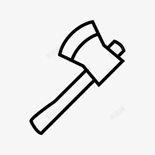 斧头农场工具图标svg_新图网 https://ixintu.com 农场 农场细线图标集 工具 斧头 樵夫