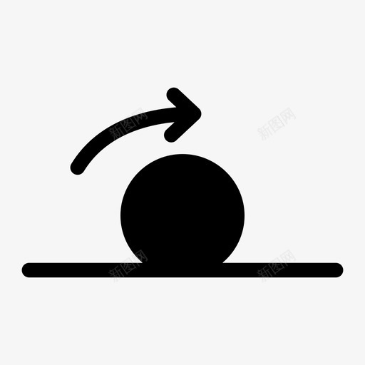滚球球运动图标svg_新图网 https://ixintu.com 滚球 球 运动