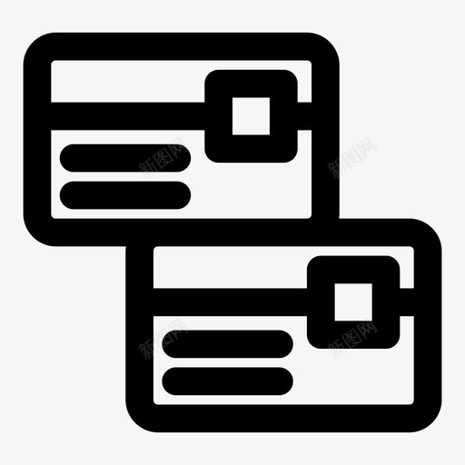 身份证照片个人资料图标svg_新图网 https://ixintu.com 个人资料 照片 身份证