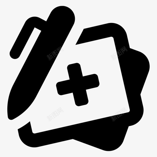 医疗报告健康记录医疗记录图标svg_新图网 https://ixintu.com 健康记录 医疗报告 医疗记录 单医疗卷2