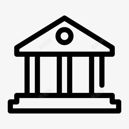 政府建筑法院图标svg_新图网 https://ixintu.com 建筑 政府 法律 法院 联邦 运输媒介
