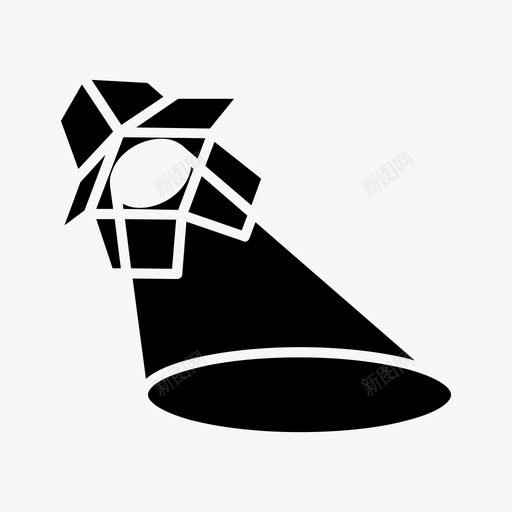聚光灯名气展厅图标svg_新图网 https://ixintu.com 名气 展厅 工作室 聚光灯