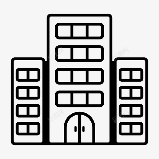 酒店建筑物商场图标svg_新图网 https://ixintu.com 商场 建筑物 摩天大楼 酒店