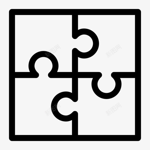 拼图完整游戏图标svg_新图网 https://ixintu.com 完整 拼图 游戏 碎片