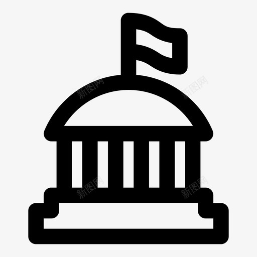 政府大使馆机构图标svg_新图网 https://ixintu.com 博物馆 地方 大使馆 州 政府 机构