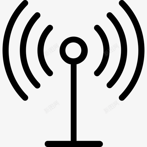 无线天线信号塔wifi图标svg_新图网 https://ixintu.com wifi wifi塔 信号塔 无线天线 科技平滑线图标