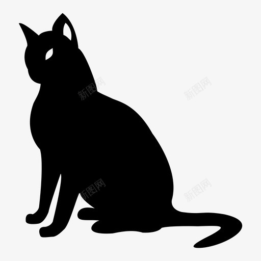 猫动物家图标svg_新图网 https://ixintu.com 动物 家 猫 自然