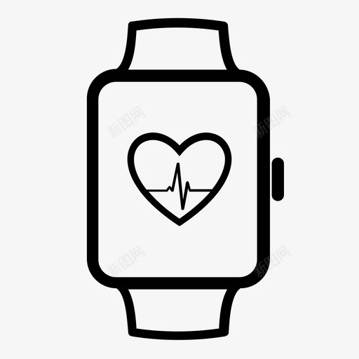 智能手表健康心率图标svg_新图网 https://ixintu.com it 健康 心率 智能手表 生活方式 运动