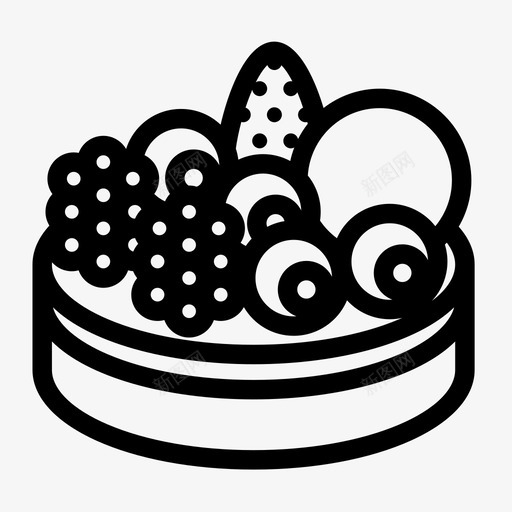 红果馅饼烘焙法式图标svg_新图网 https://ixintu.com 果仁 法式 烘焙 甜味 红果 红果馅饼