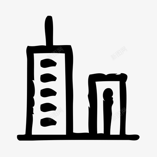 建筑银行金融图标svg_新图网 https://ixintu.com 建筑 货币 金融 银行