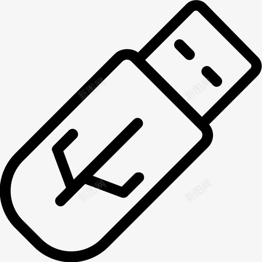 usb闪存内存图标svg_新图网 https://ixintu.com U盘 pendrive usb 内存 科技平滑线图标 闪存