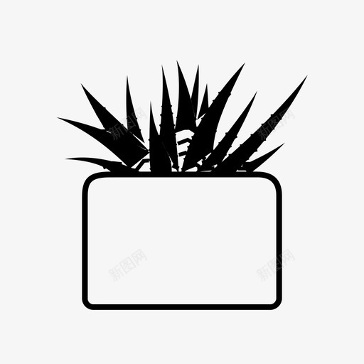 芦荟仙人掌植物图标svg_新图网 https://ixintu.com 仙人掌 多汁 植物 盆栽 盆栽多汁植物 芦荟