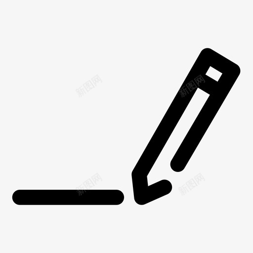 铅笔绘图编辑图标svg_新图网 https://ixintu.com 书写 工具加粗间隙 用品 绘图 编辑 铅笔