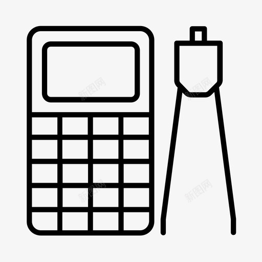 数学计算器微积分图标svg_新图网 https://ixintu.com 学校 微积分 教育 数学 计算器