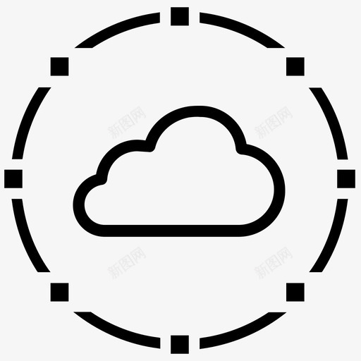 云存储云计算共享图标svg_新图网 https://ixintu.com 云存储 云计算 共享 概念