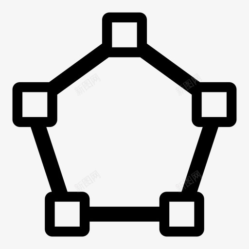 向量路径多边形向量路径向量点图标svg_新图网 https://ixintu.com 向量点 向量路径 向量路径多边形 线性正方形