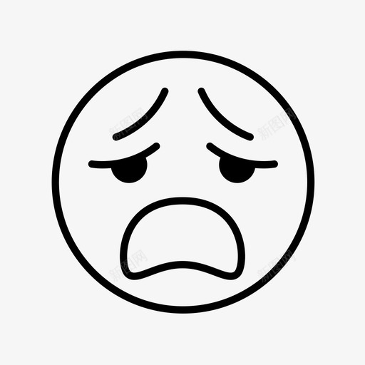 疲惫的脸表情疲惫图标svg_新图网 https://ixintu.com 悲伤 疲惫 疲惫的脸 表情