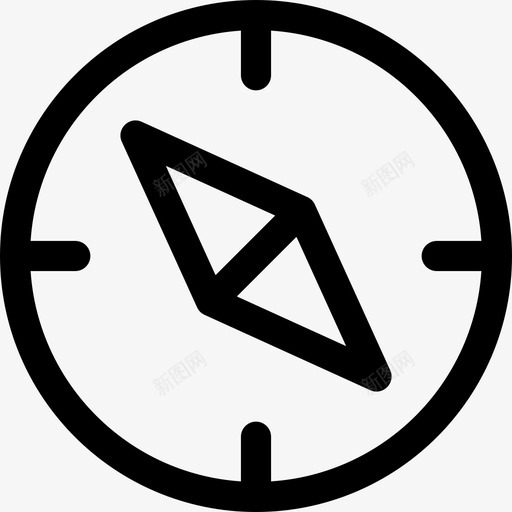 指南针方向探索图标svg_新图网 https://ixintu.com 定向 导航 户外露营 指南针 探索 方向 磁性