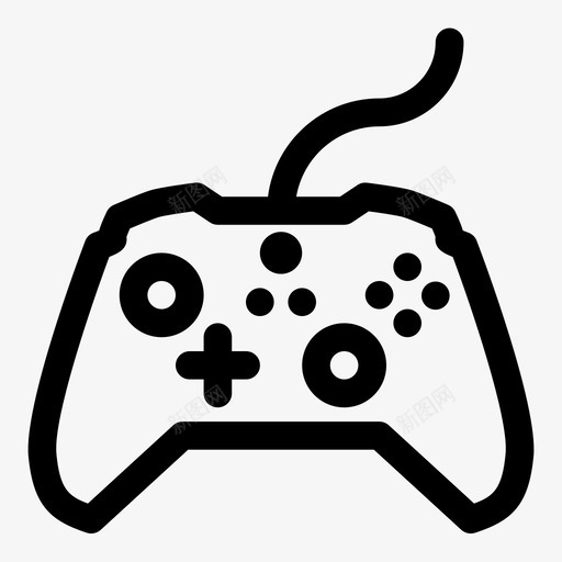 xboxgamepad控制器纯线路图标svg_新图网 https://ixintu.com xboxgamepad 控制器 纯线路
