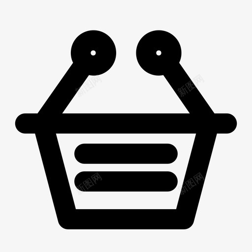 篮子容器采购图标svg_新图网 https://ixintu.com 商店 容器 篮子 购物 采购