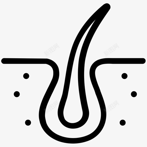 头发护理毛囊图标svg_新图网 https://ixintu.com 医疗保健线5 头发 护理 毛囊 生长 皮肤