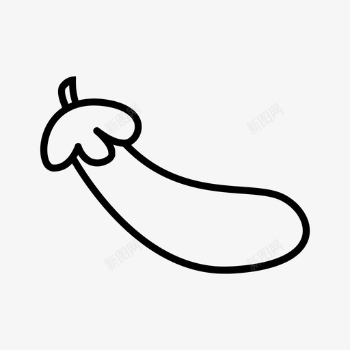 茄子食物水果图标svg_新图网 https://ixintu.com 水果 茄子 蔬菜 食物