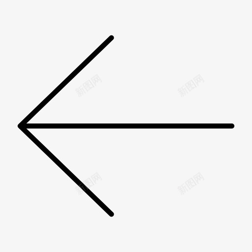 左箭头直线图标svg_新图网 https://ixintu.com 左箭头 直线