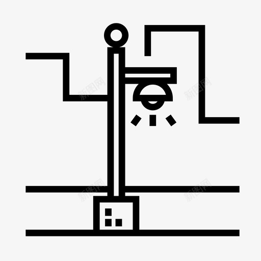路灯城市元素图标svg_新图网 https://ixintu.com 城市元素 路灯