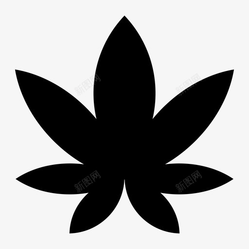 大麻毒品烟图标svg_新图网 https://ixintu.com 动物和自然固体图标 大麻 杂草叶 毒品 烟