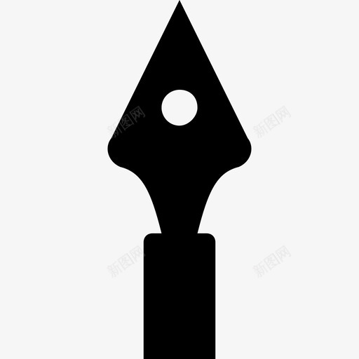 笔尖墨水笔书写图标svg_新图网 https://ixintu.com 书写 墨水笔 学校和教育字形图标 笔尖