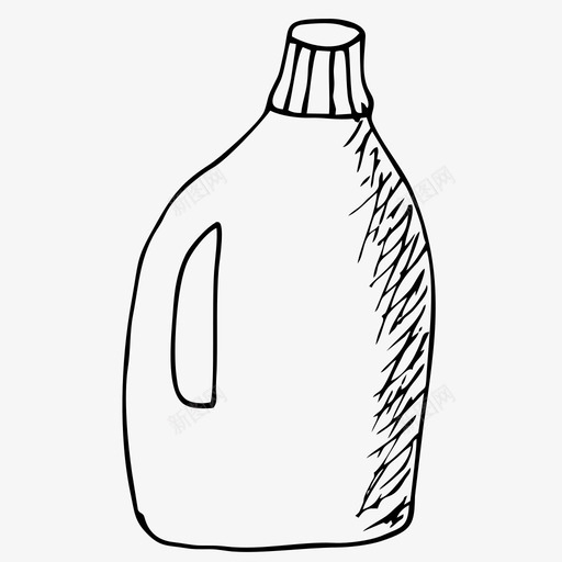 清洁剂瓶子手绘图标svg_新图网 https://ixintu.com 手绘 清洁剂 瓶子 略图图标 草图