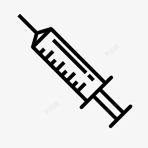 注射器药品针剂图标svg_新图网 https://ixintu.com 健身 注射器 疫苗 药品 针剂 针头