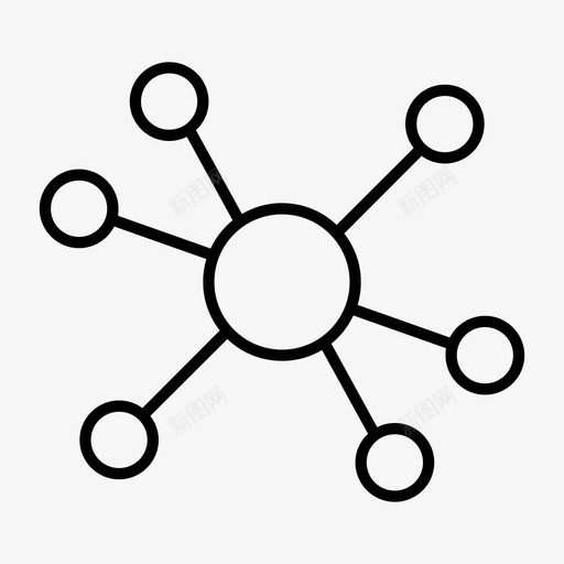网络连接共享图标svg_新图网 https://ixintu.com 共享 社交 网络 网络网络 运输精简 连接