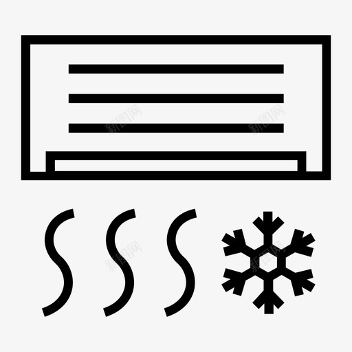 空调冷风图标svg_新图网 https://ixintu.com 冷风 空调