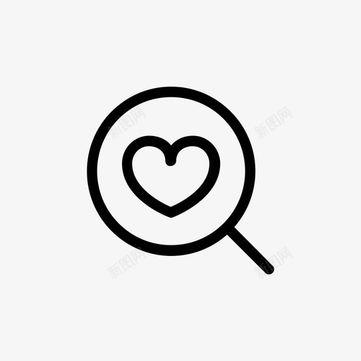 爱的发现者玻璃心图标svg_新图网 https://ixintu.com 心 放大 爱的关系 爱的发现者 玻璃