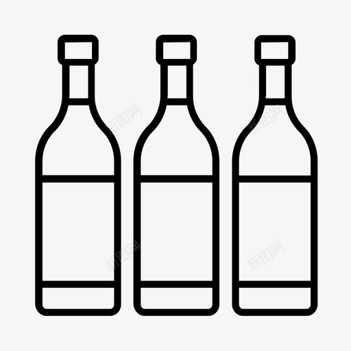 酒瓶饮料侍酒师图标svg_新图网 https://ixintu.com 侍酒师 酒瓶 酿酒 饮料