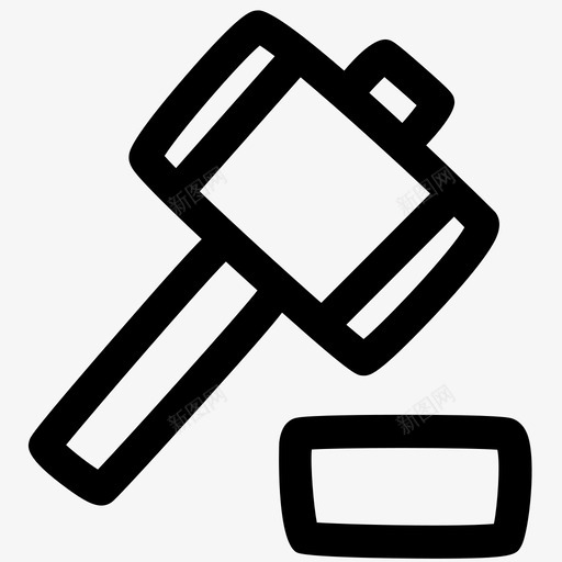 法槌木杂图标svg_新图网 https://ixintu.com 木 杂 法槌