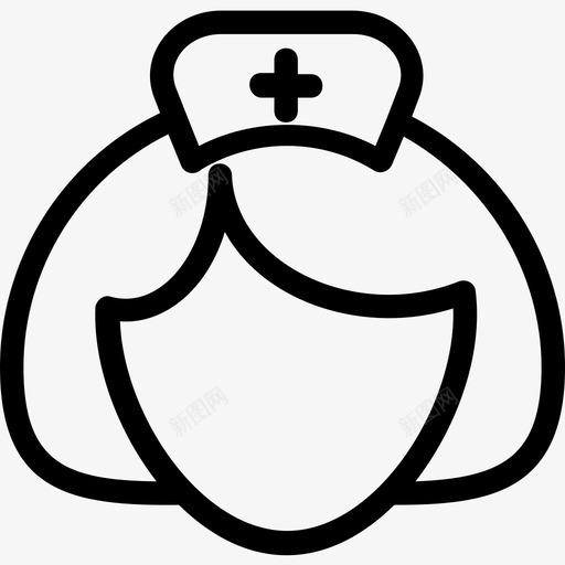 护士头像医生图标svg_新图网 https://ixintu.com 助产士 医生 医疗和健康平滑线图标 头像 护士