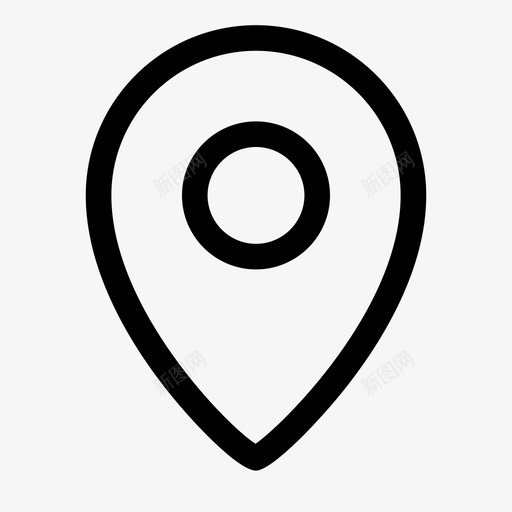 地图图钉基本图标svg_新图网 https://ixintu.com 地图图钉 基本图标