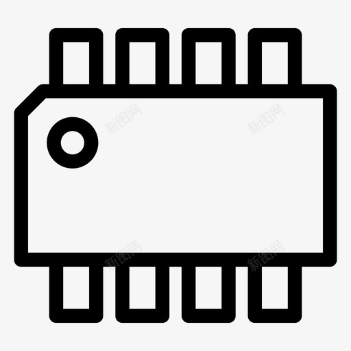 集成电路电子部分硬件性能图标svg_新图网 https://ixintu.com 功能表 微控制器 电子部分 硬件性能 集成电路