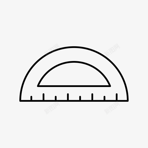 量角器数学集合图标svg_新图网 https://ixintu.com 教育2 数学 正方形 量角器 集合