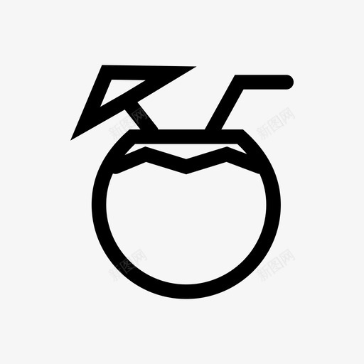 椰子鸡尾酒饮料图标svg_新图网 https://ixintu.com 放松 椰子 热带 饮料 鸡尾酒