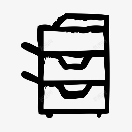 复印机设备电子图标svg_新图网 https://ixintu.com 复印机 小工具 电子 硬件 草图 设备