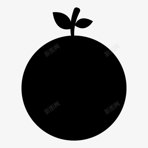 橘子水果图标svg_新图网 https://ixintu.com 橘子 水果