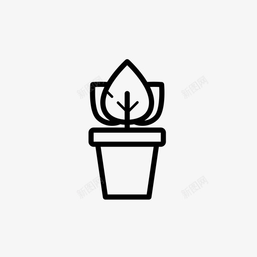 盆栽植物灌木图标svg_新图网 https://ixintu.com 植物 灌木 盆栽 花园02