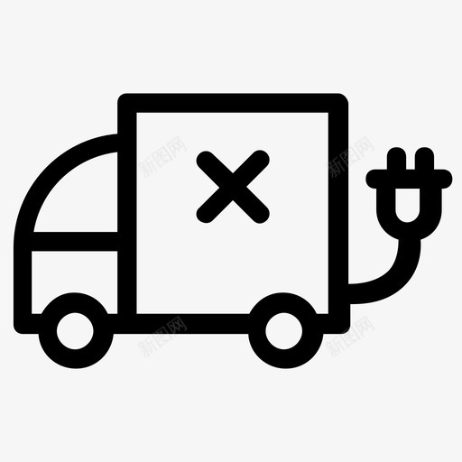 电动汽车插头科技平滑线图标svg_新图网 https://ixintu.com 插头 电动汽车 科技平滑线图标