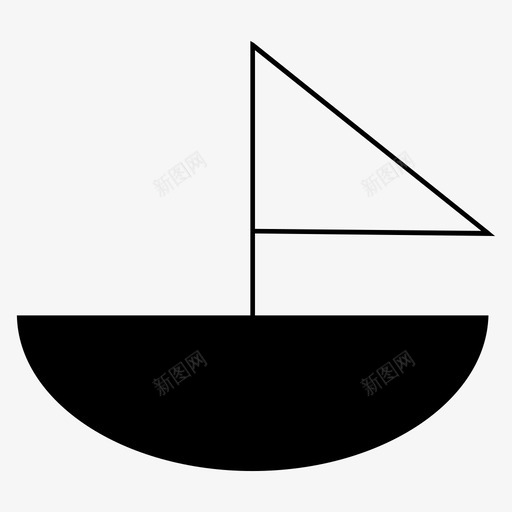 帆船孩子玩具图标svg_新图网 https://ixintu.com 孩子 宝贝 帆船 玩具