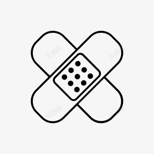 绷带石膏图标svg_新图网 https://ixintu.com 石膏 绷带