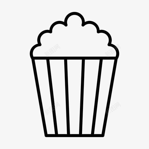 爆米花电影院食物图标svg_新图网 https://ixintu.com 水壶玉米 爆米花 电影 电影院 零食 食物